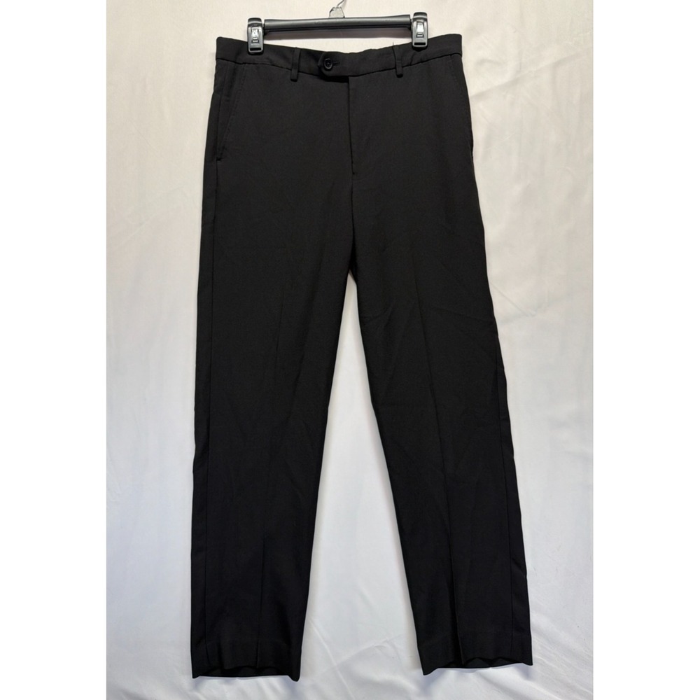 Nautica Dress Pants Mens 32x30 Black Straight Leg Office Formal Business Wear